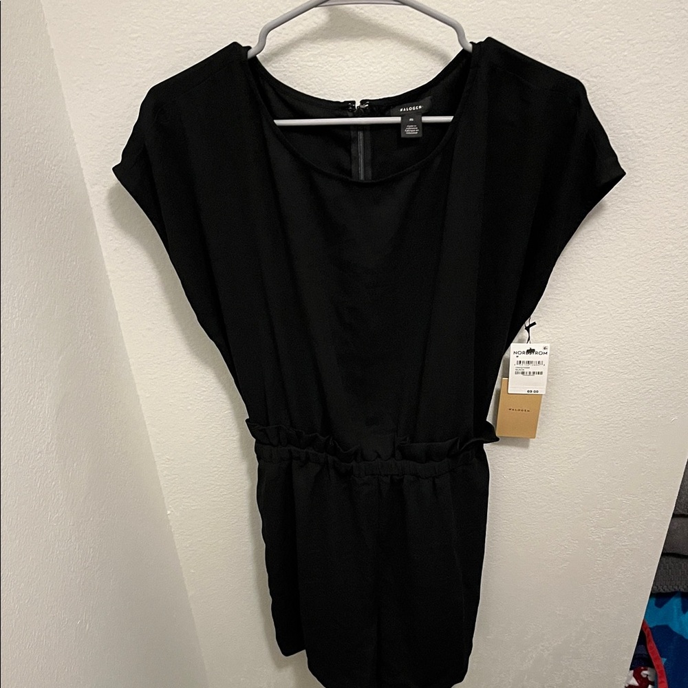 Halogen Black Short Sleeve Romper